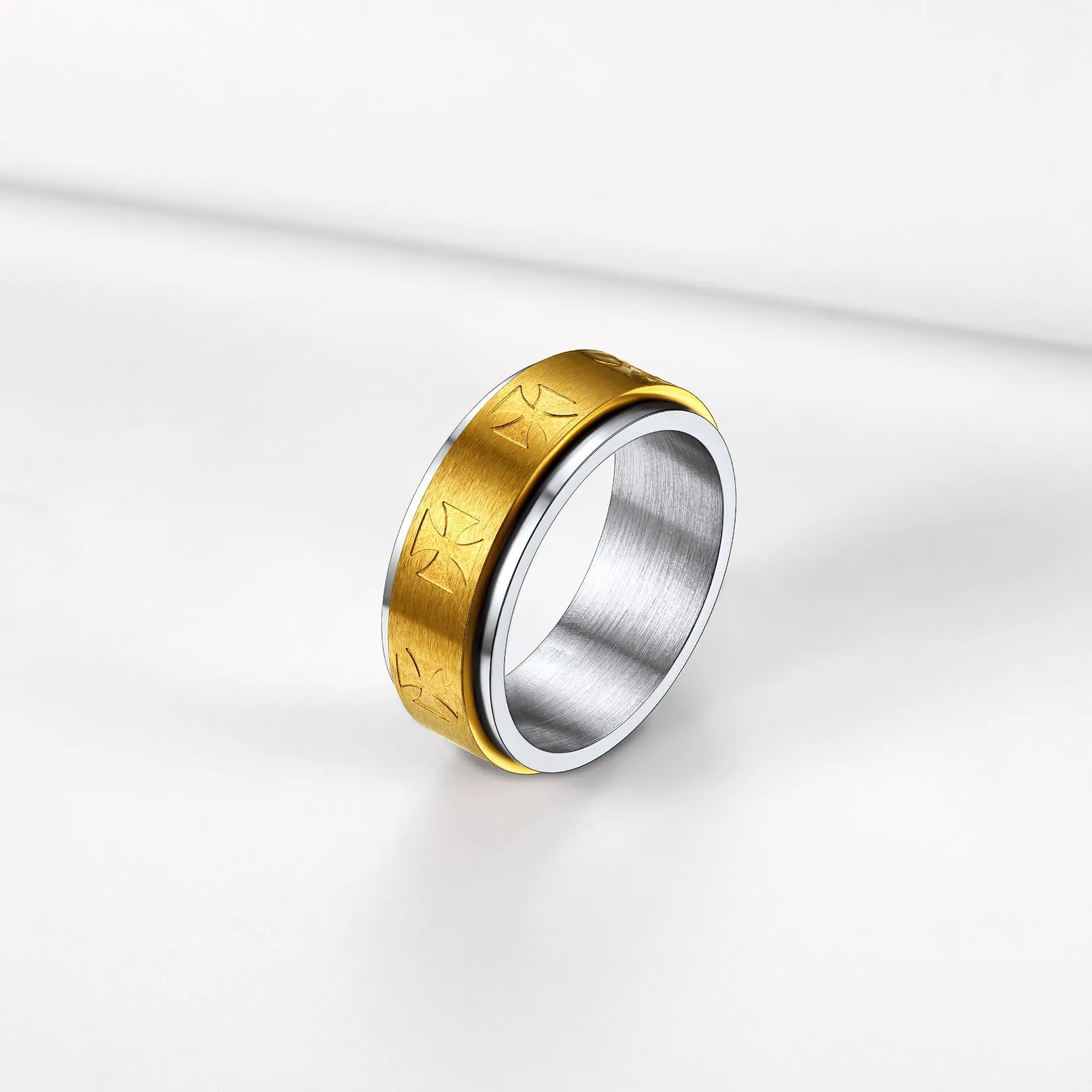 Knights Templar Cross Anxiety Ring For Men sold by FaithHeart product image thumbnail 3