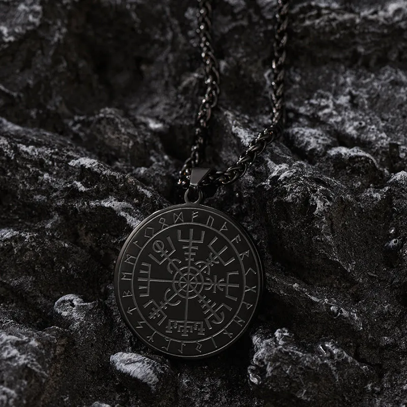 Viking Compass Coin Vegvisir Necklace With Rune sold by FaithHeart product image thumbnail 5