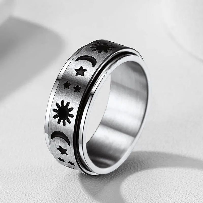FaithHeart Moon Star Sun Ring Fidget Ring for Anxiety sold by FaithHeart product image thumbnail 3