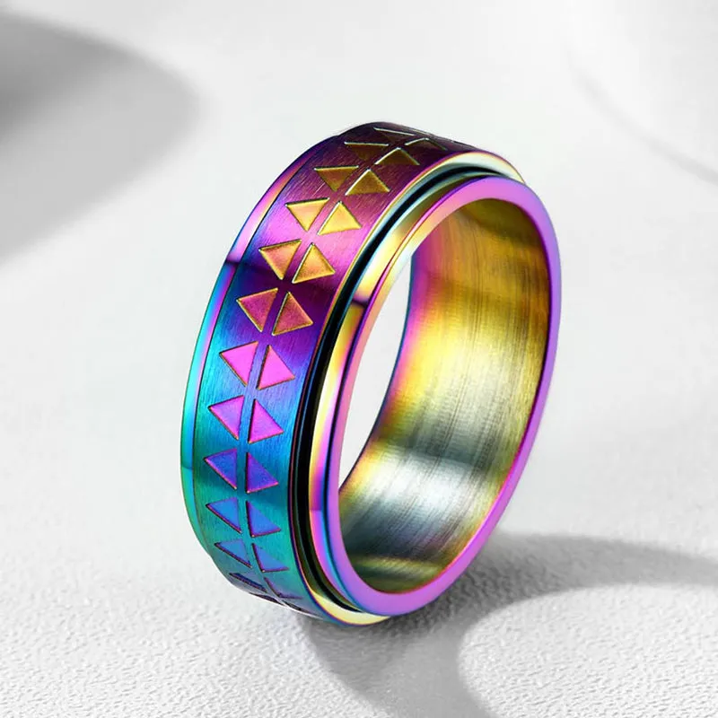 FaithHeart Unique Triangle Anxiety Ring Stainless Steel sold by FaithHeart product image thumbnail 4