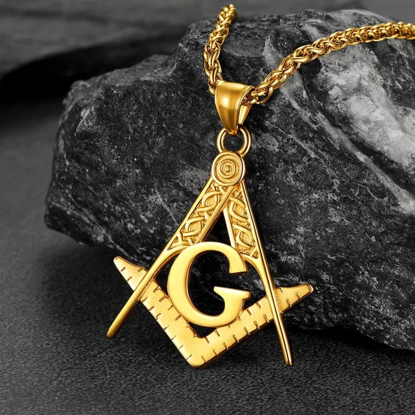 Classic Masonic Pendant Necklace for Freemason sold by FaithHeart product image thumbnail 5