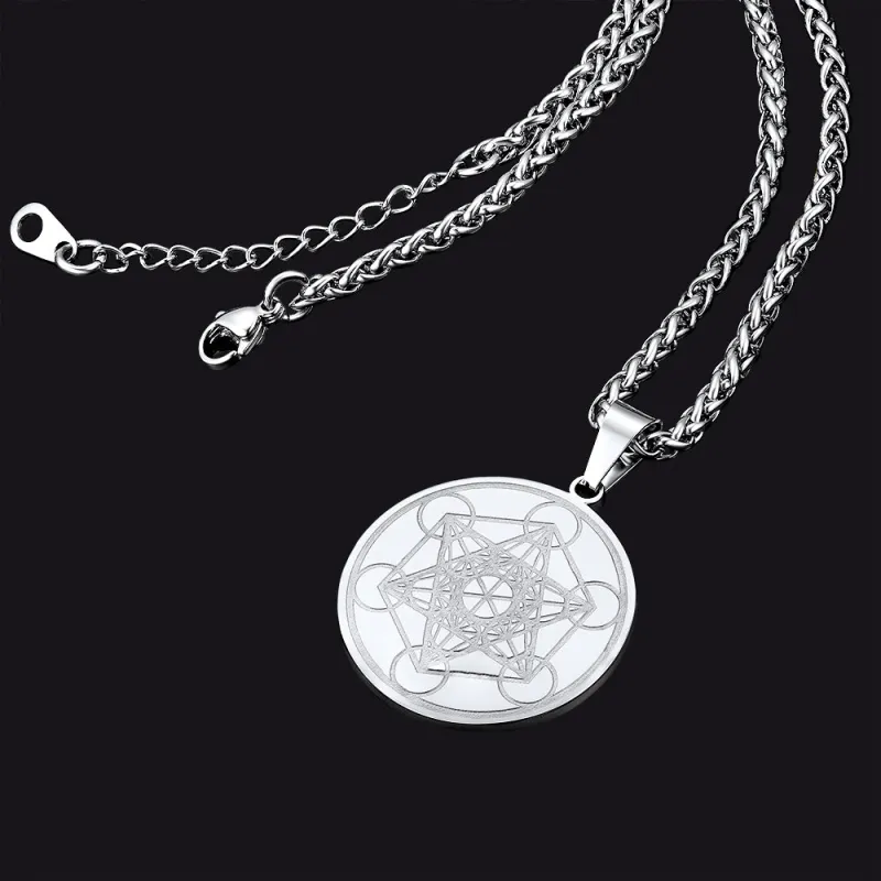 Metatron's Cube Pendant Necklace Spirtual Necklace For Men Women made by FaithHeart