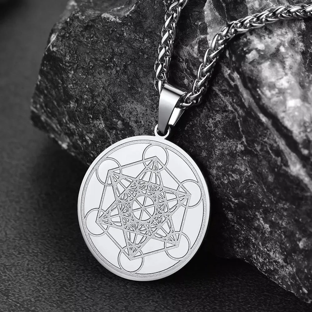 Metatron's Cube Pendant Necklace Spirtual Necklace For Men Women sold by FaithHeart product image thumbnail 2