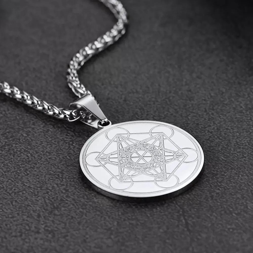 Metatron's Cube Pendant Necklace Spirtual Necklace For Men Women sold by FaithHeart product image thumbnail 3