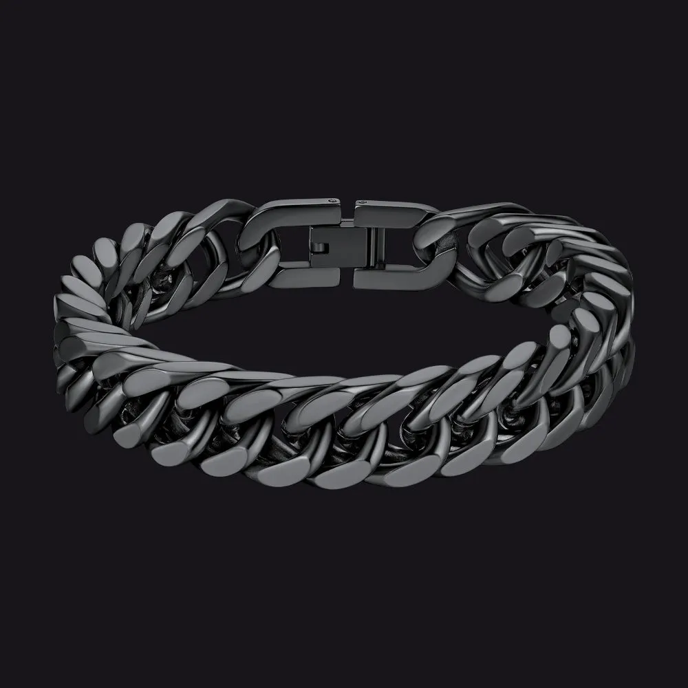 Miami Cuban Link Chain Bracelet for Men in Stainless Steel sold by FaithHeart