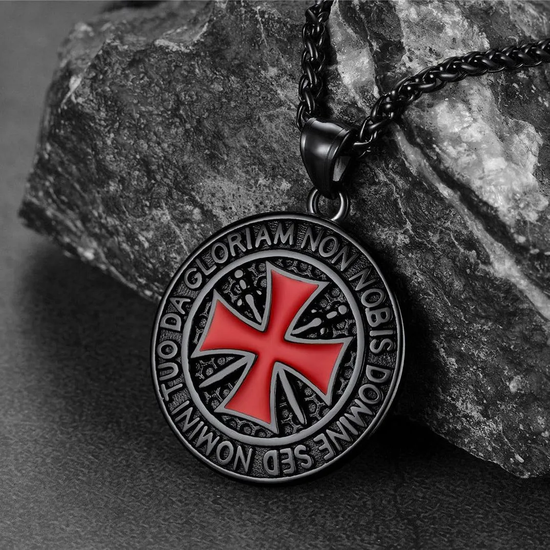 Knights Templar Cross Medallion Necklace For Men sold by FaithHeart product image thumbnail 5