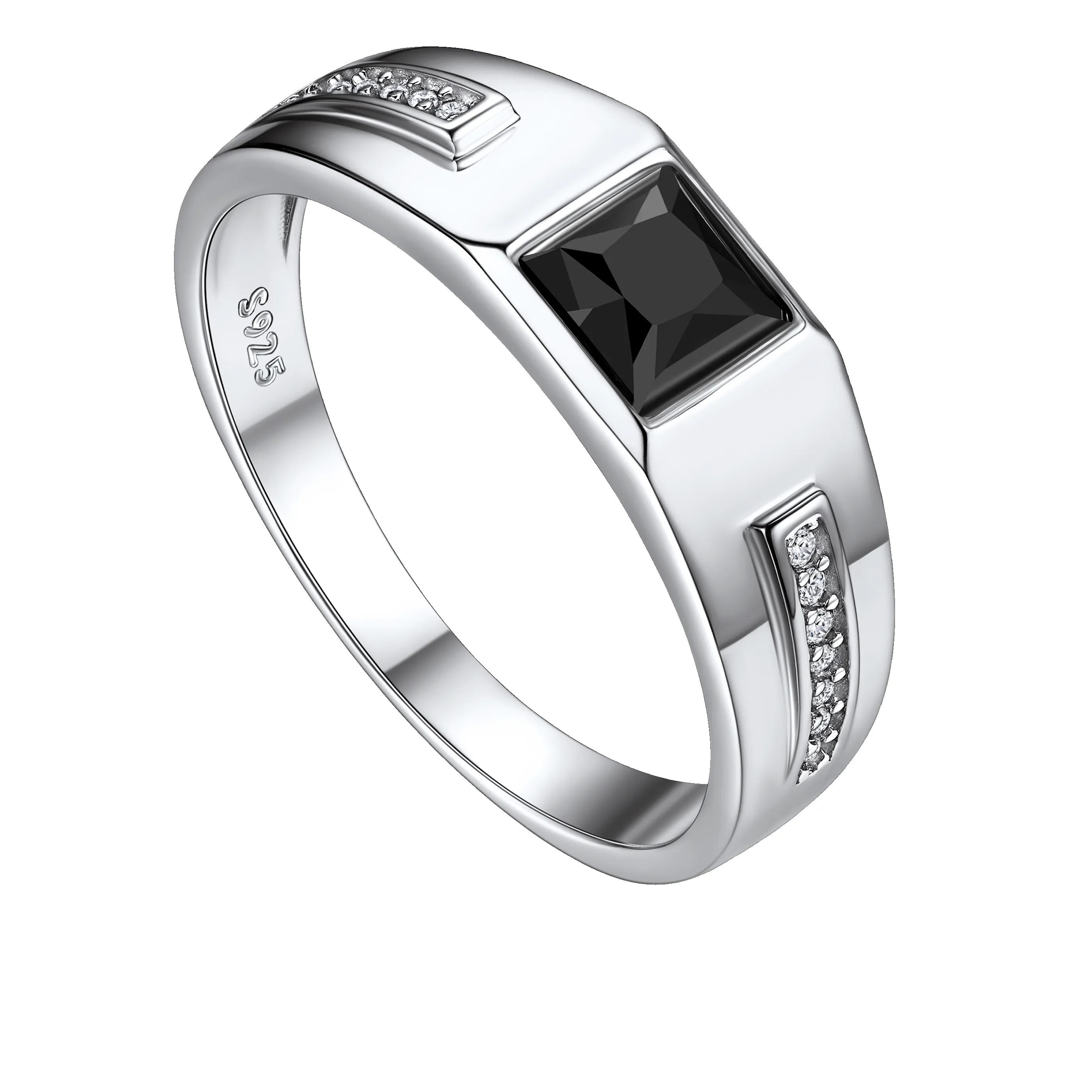 Minimalist Black Onyx Band Ring For Men sold by FaithHeart