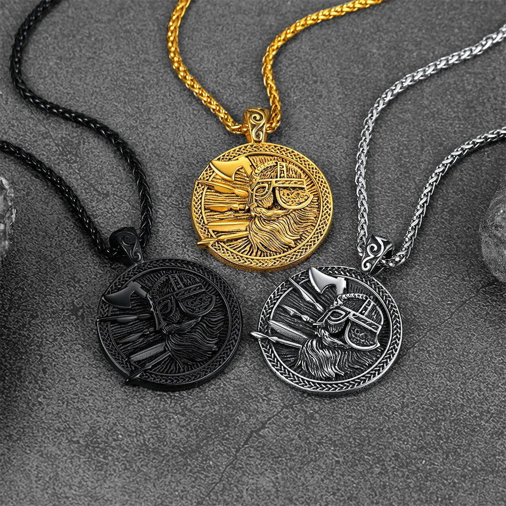 Norse Viking Odin Warrior Pendant Necklace for Men sold by FaithHeart product image thumbnail 5