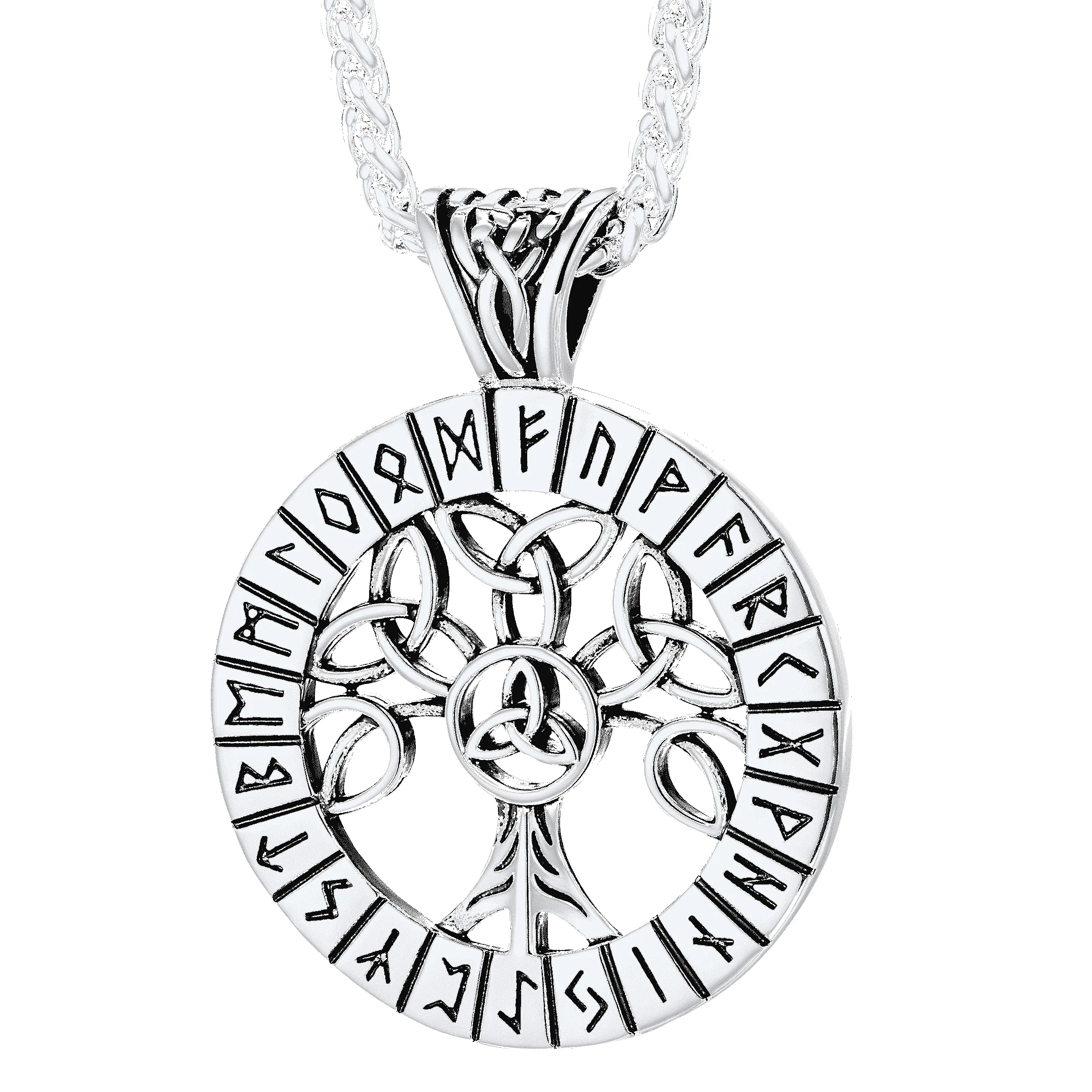 Norse Viking Rune Tree Of Life Necklace Amulet For Men sold by FaithHeart