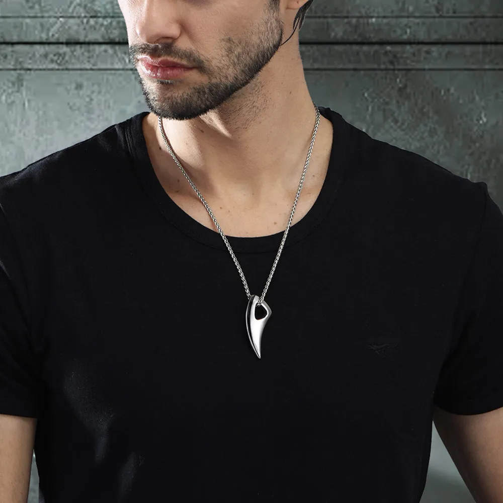 Norse Viking Wolf Tooth Spear Pendant Necklace for Men sold by FaithHeart product image thumbnail 2