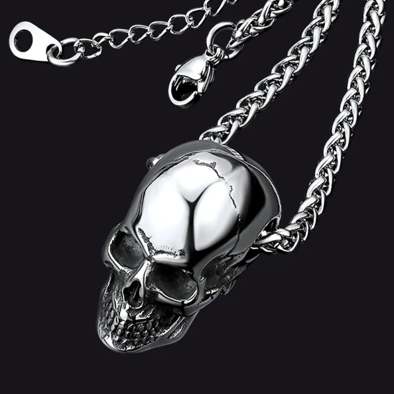Gothic Skull Necklace Pendant For Men sold by FaithHeart