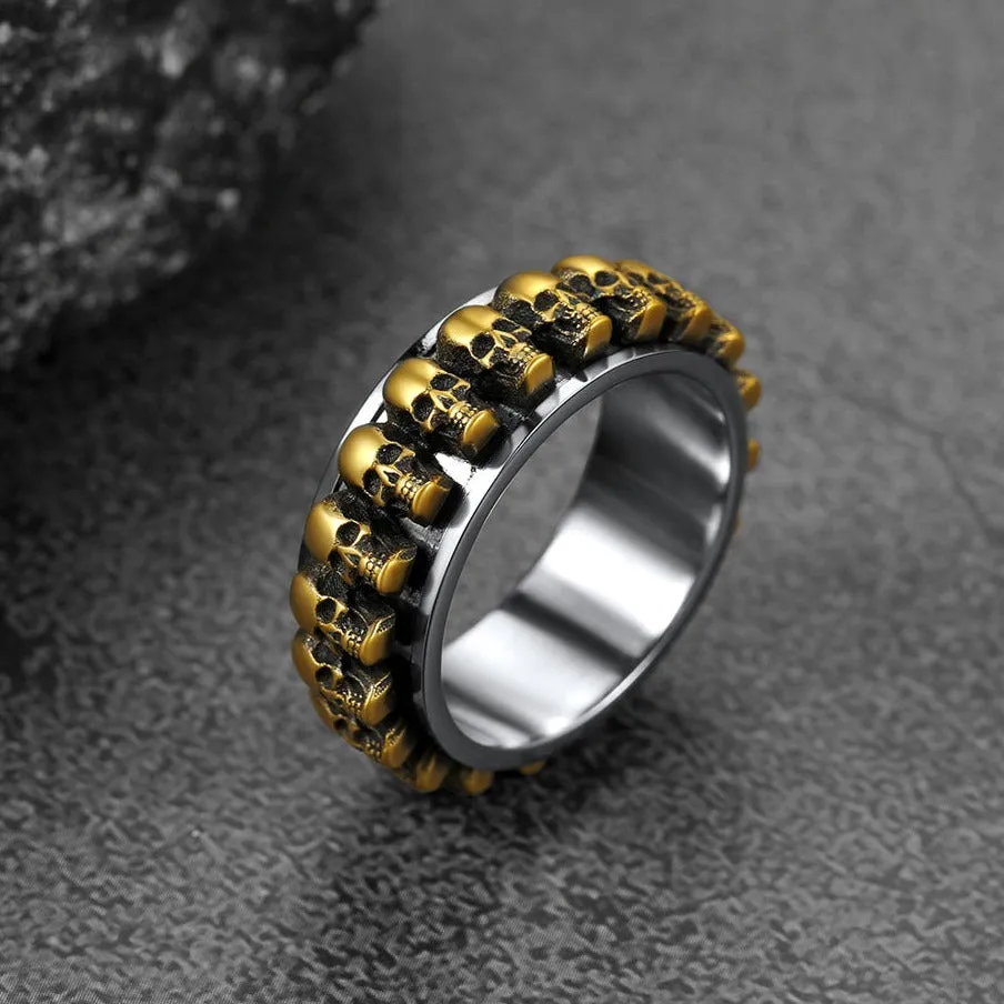 Gothic Skull Ring Anxiety Fidget Ring For Men sold by FaithHeart product image thumbnail 5