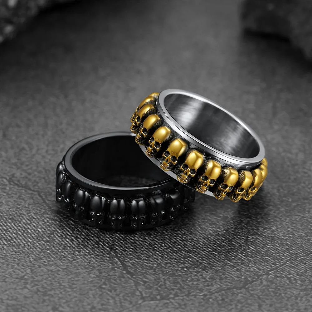 Gothic Skull Ring Anxiety Fidget Ring For Men sold by FaithHeart product image thumbnail 4