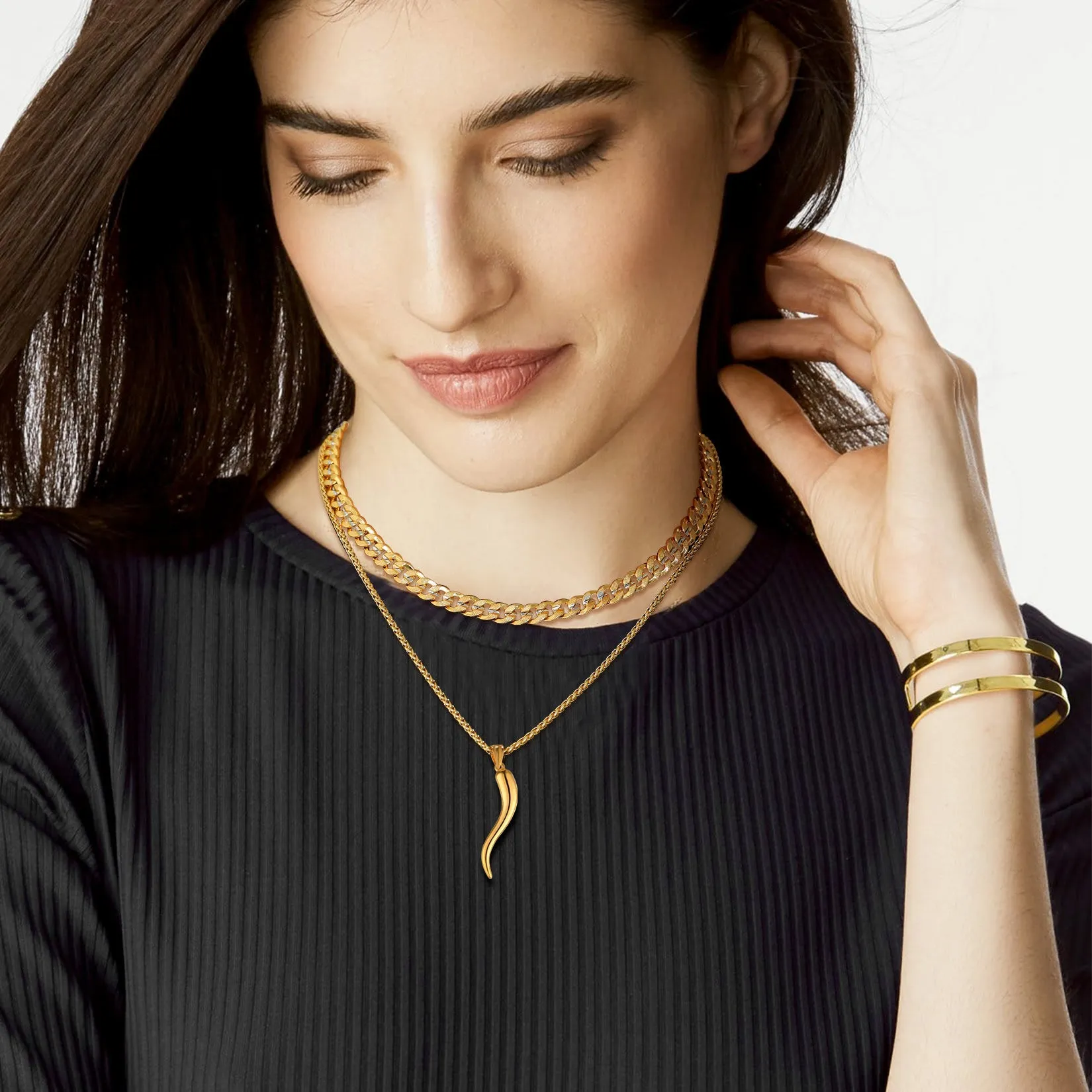 Cornicello Italian Horn Necklace Amulet Pendant sold by FaithHeart product image thumbnail 3