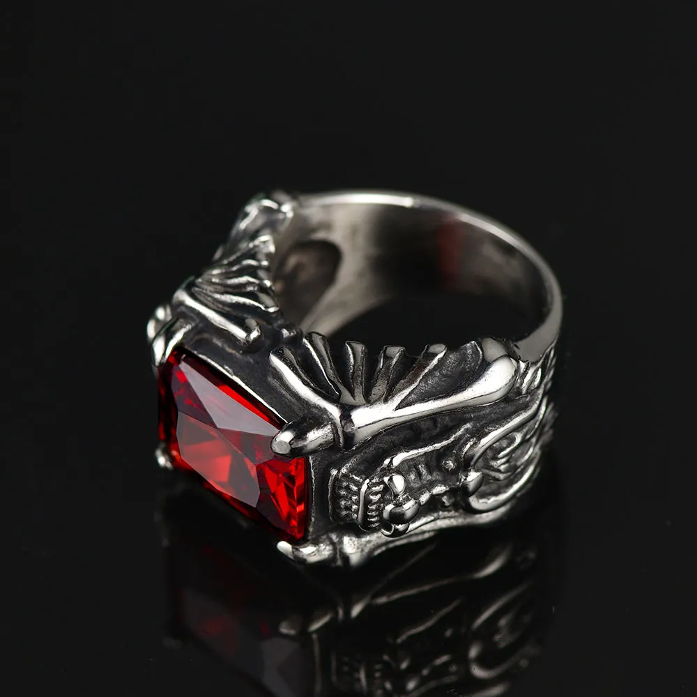 Flash Sale Gothic Ruby Dragon Ring Stainless Steel sold by FaithHeart product image thumbnail 4