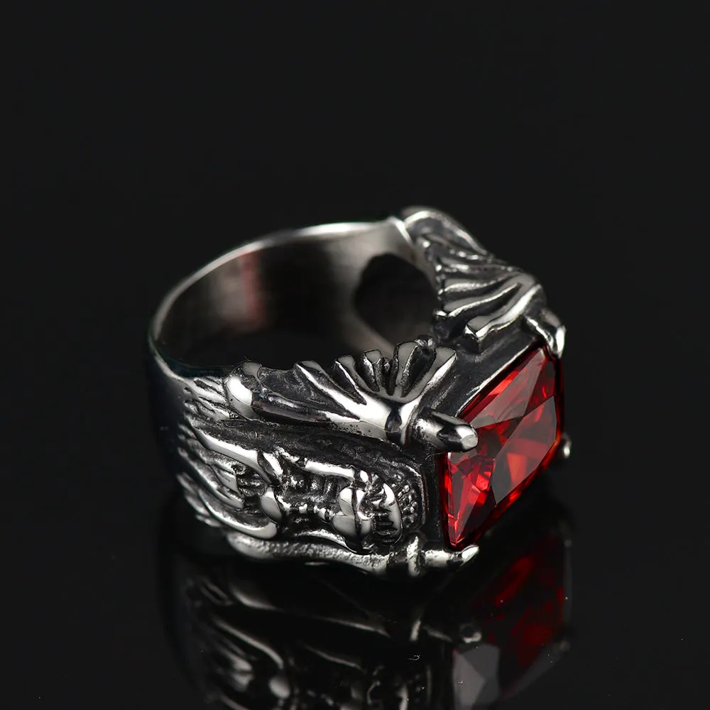 Flash Sale Gothic Ruby Dragon Ring Stainless Steel sold by FaithHeart product image thumbnail 5