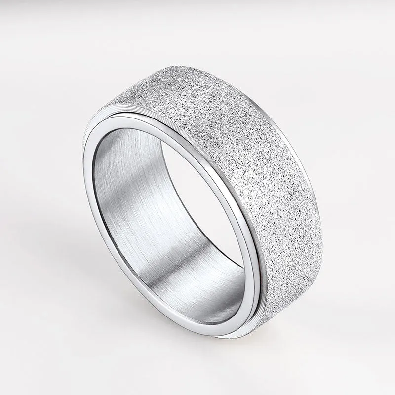 FaithHeart Glitter Finish Fidget Anxiety Ring Stainless Steel sold by FaithHeart product image thumbnail 3