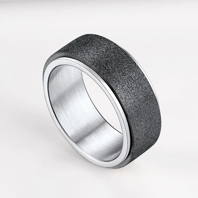 FaithHeart Glitter Finish Fidget Anxiety Ring Stainless Steel sold by FaithHeart product image thumbnail 4