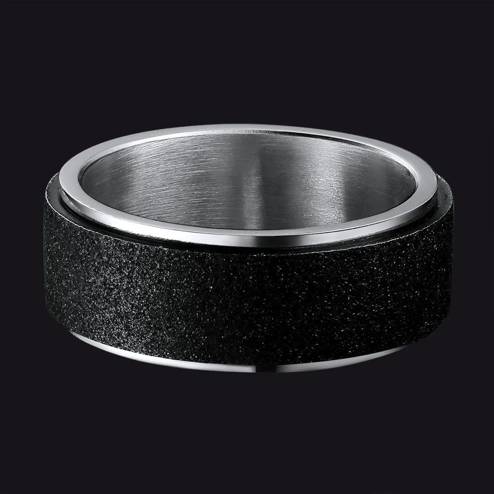 FaithHeart Glitter Finish Fidget Anxiety Ring Stainless Steel sold by FaithHeart