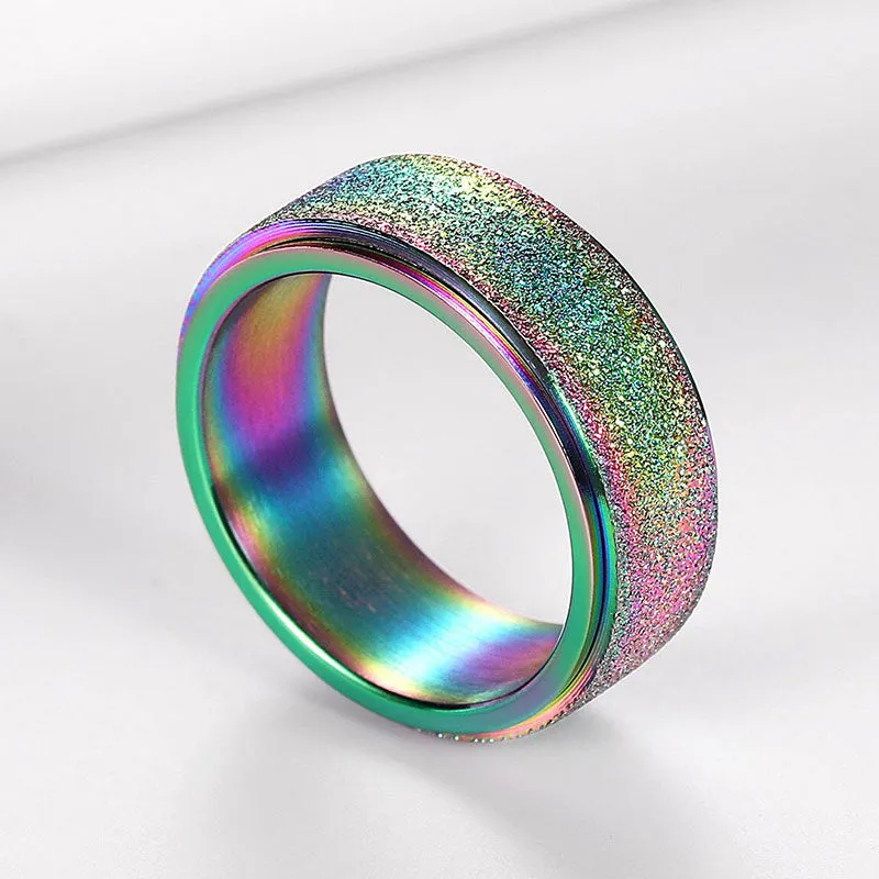 FaithHeart Glitter Finish Fidget Anxiety Ring Stainless Steel sold by FaithHeart product image thumbnail 5