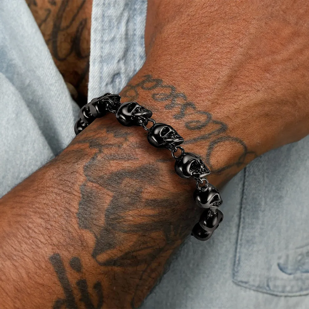 Gothic Linked Chain Skull Bracelet for Men sold by FaithHeart product image thumbnail 2