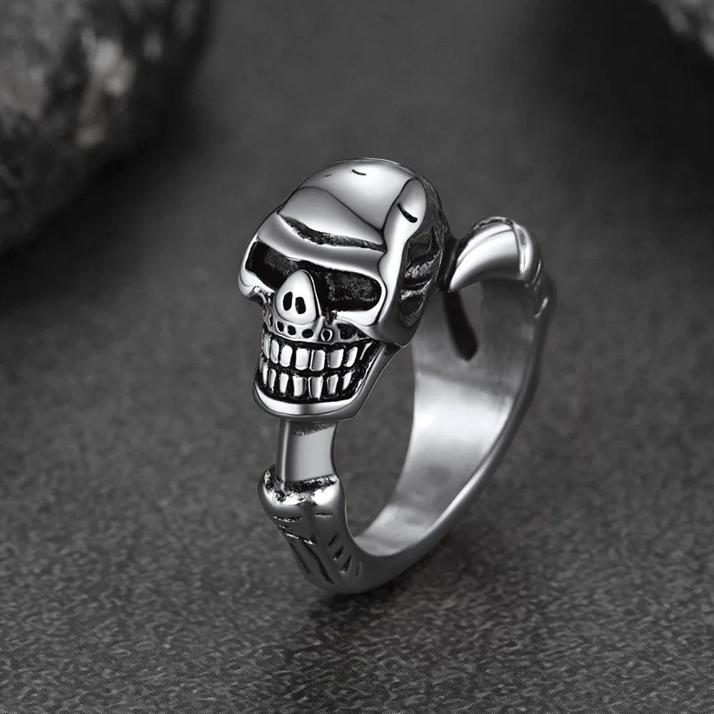 FaithHeart Gothic Skull Ring Biker Ring For Men sold by FaithHeart product image thumbnail 2