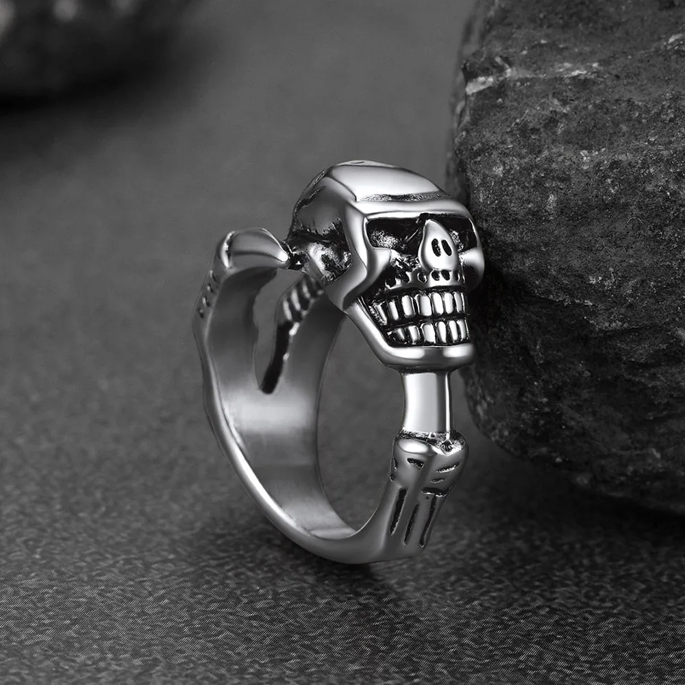 FaithHeart Gothic Skull Ring Biker Ring For Men sold by FaithHeart product image thumbnail 3