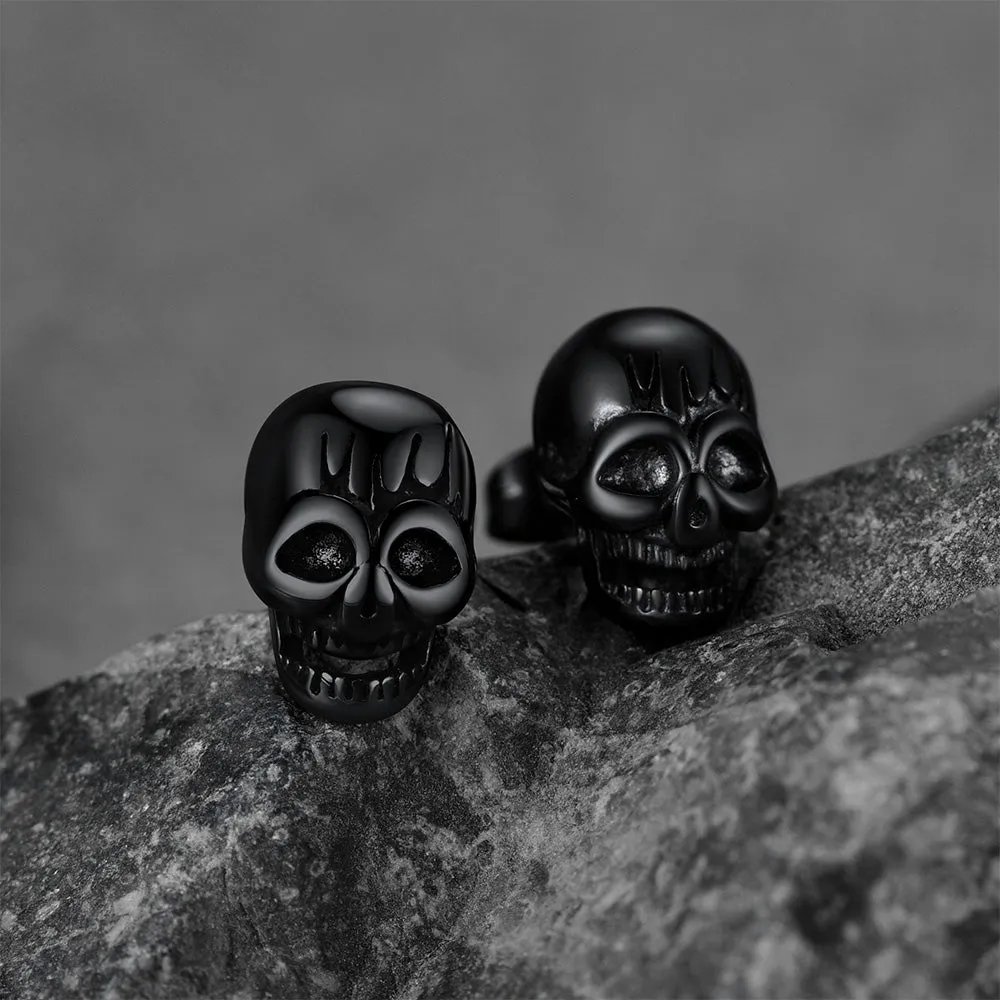 Gothic Skull Stud Earrings For Men Halloween Gift sold by FaithHeart product image thumbnail 4