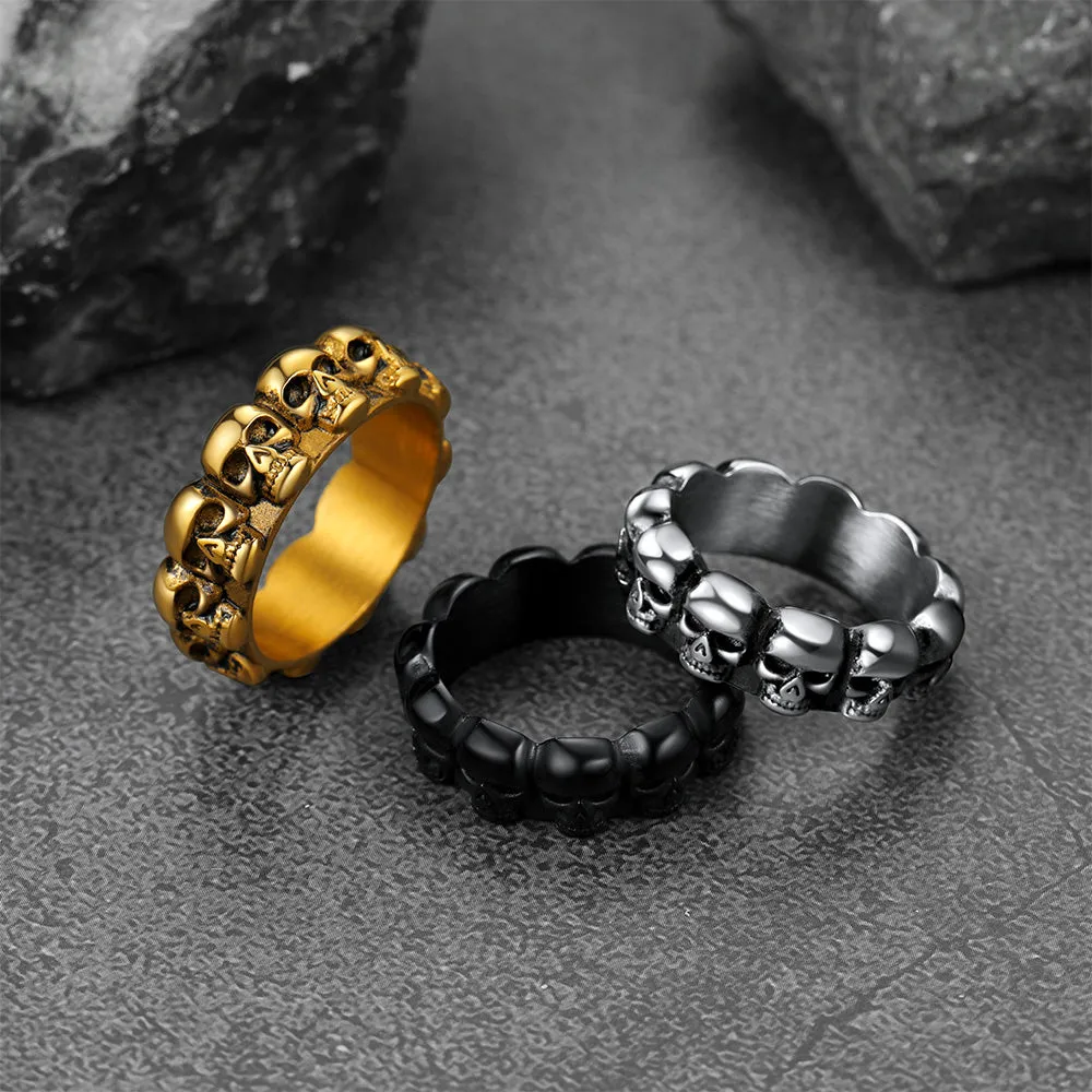 Gothic Punk Skull Ring For Men Stainless Steel sold by FaithHeart product image thumbnail 4