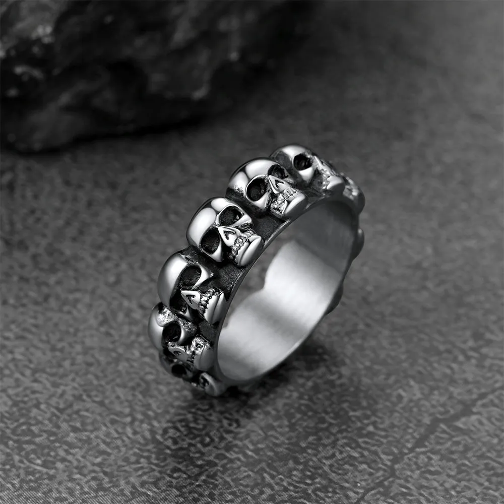 Gothic Punk Skull Ring For Men Stainless Steel sold by FaithHeart product image thumbnail 5