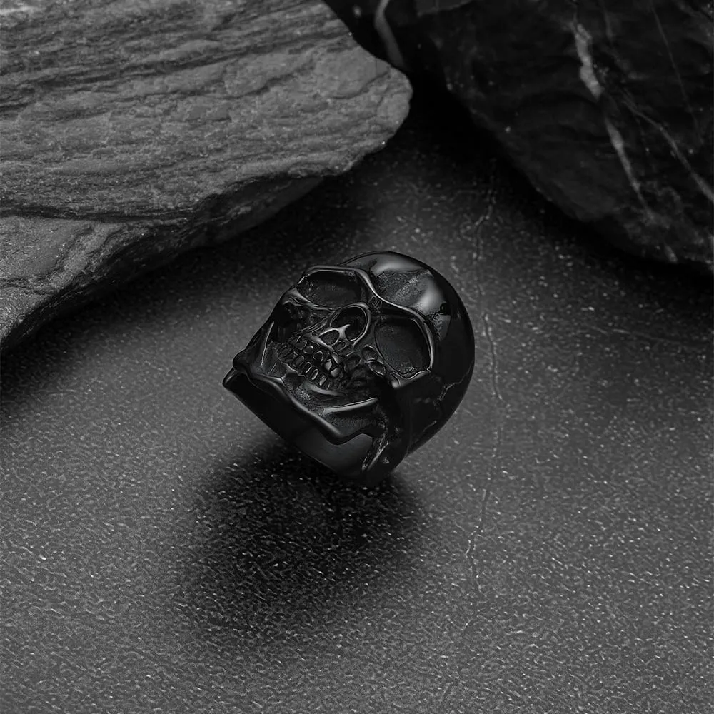 Gothic Biker Skull Stainless Steel Ring For Men sold by FaithHeart product image thumbnail 4