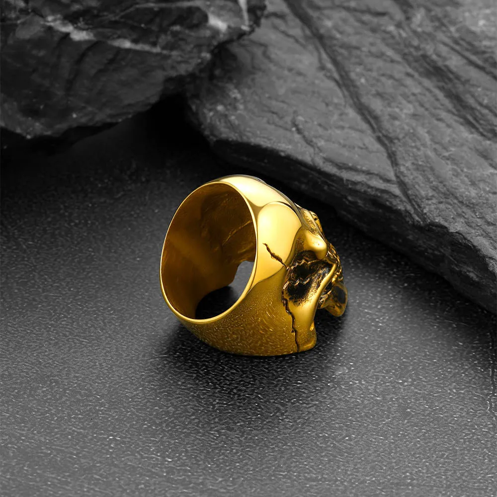 Gothic Biker Skull Stainless Steel Ring For Men sold by FaithHeart product image thumbnail 5