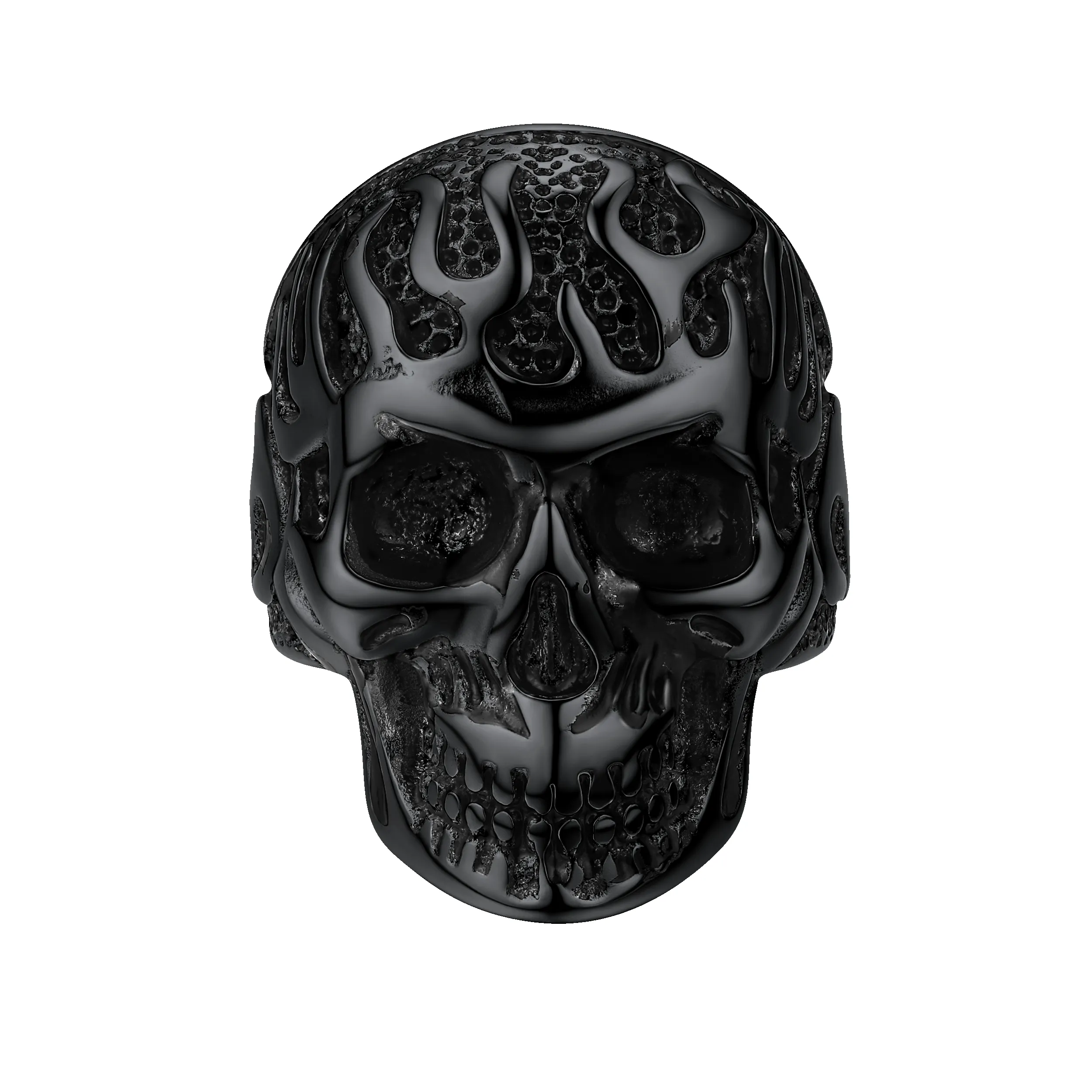 Gothic Fire Flaming Skull Stainless Steel Ring For Men sold by FaithHeart product image thumbnail 5