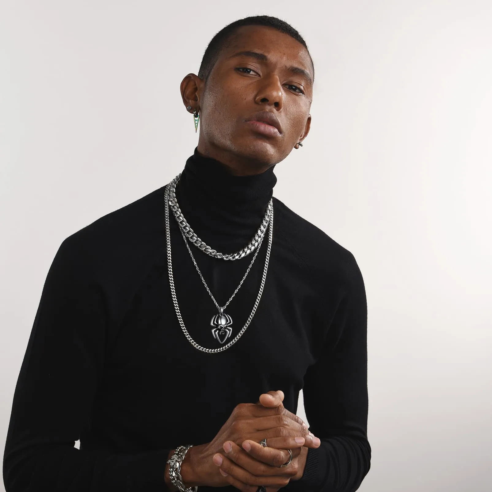 Halloween Skull Spider Necklace For Men sold by FaithHeart product image thumbnail 2