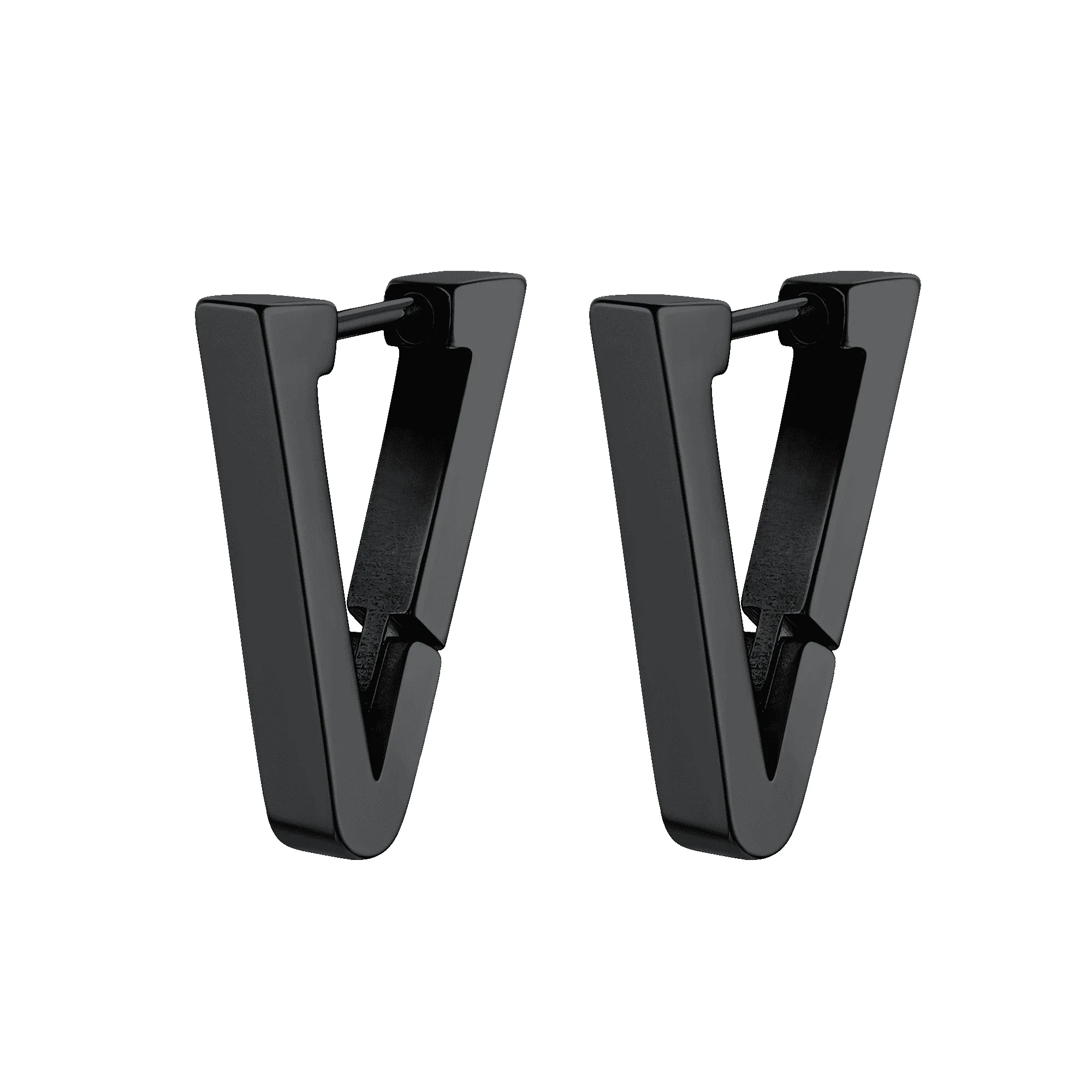 Classic Triangle Huggie Hoop Earrings for Men Women sold by FaithHeart