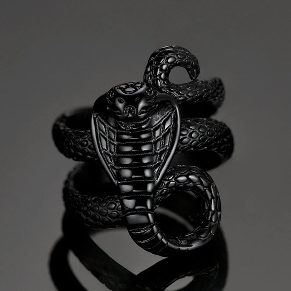 Gothic Punk Cobra Snake Ring For Men sold by FaithHeart product image thumbnail 4