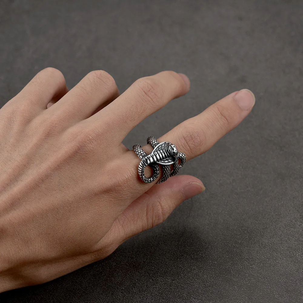 Gothic Punk Cobra Snake Ring For Men sold by FaithHeart product image thumbnail 2