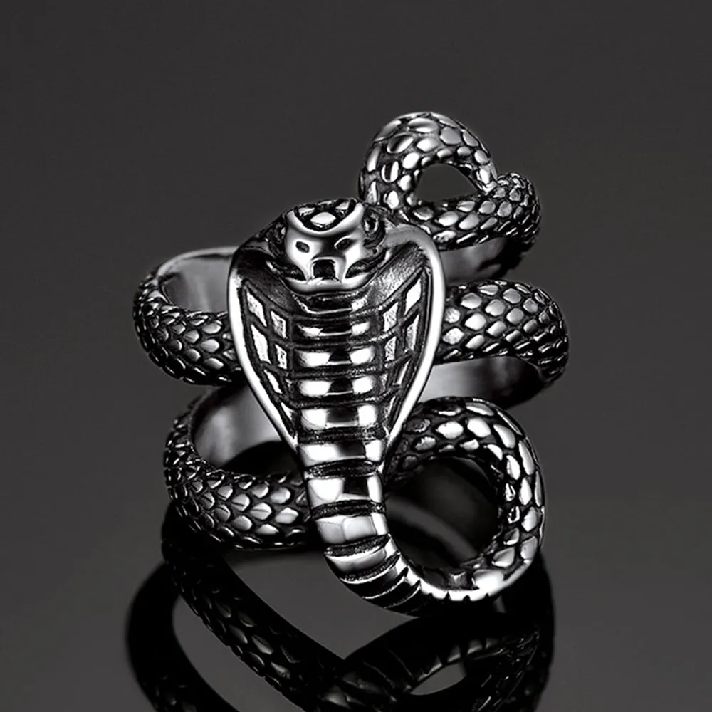 Gothic Punk Cobra Snake Ring For Men sold by FaithHeart product image thumbnail 3