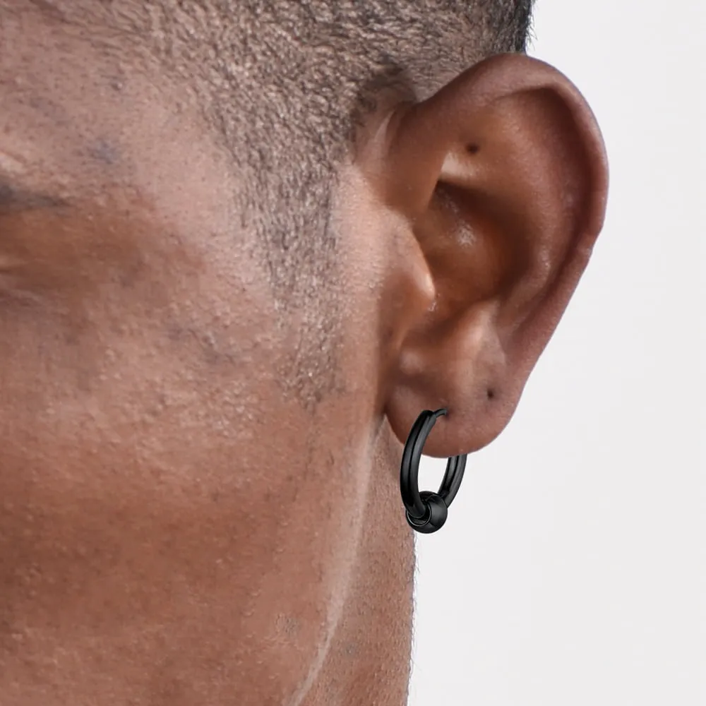 Samll Piercing Huggie Hoop Earrings Set For Men 3 Pairs sold by FaithHeart product image thumbnail 2