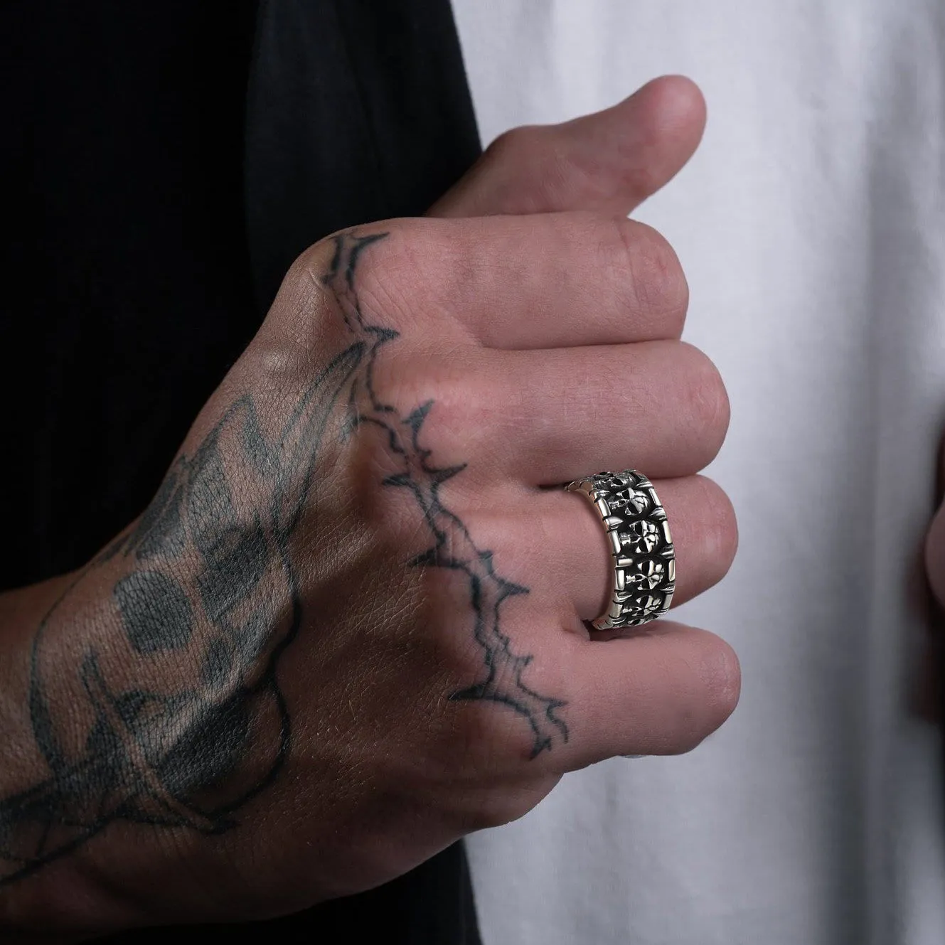 Skull Evil Teeth Stainless Steel Ring For Men sold by FaithHeart product image thumbnail 2