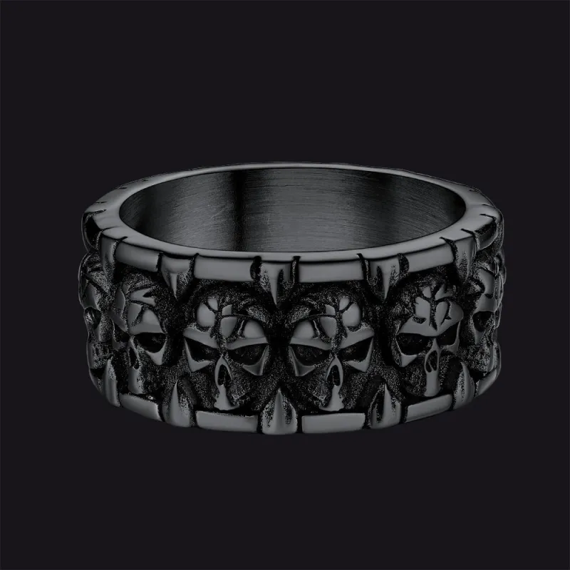 Skull Evil Teeth Stainless Steel Ring For Men sold by FaithHeart