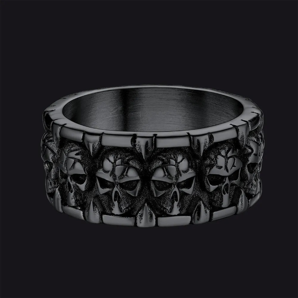 Skull Evil Teeth Stainless Steel Ring For Men sold by FaithHeart
