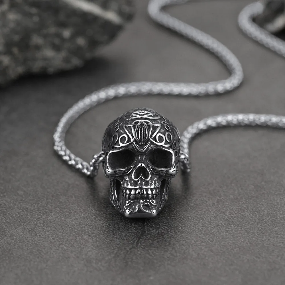 Gothic Skull Pendant Necklace For Men sold by FaithHeart product image thumbnail 4
