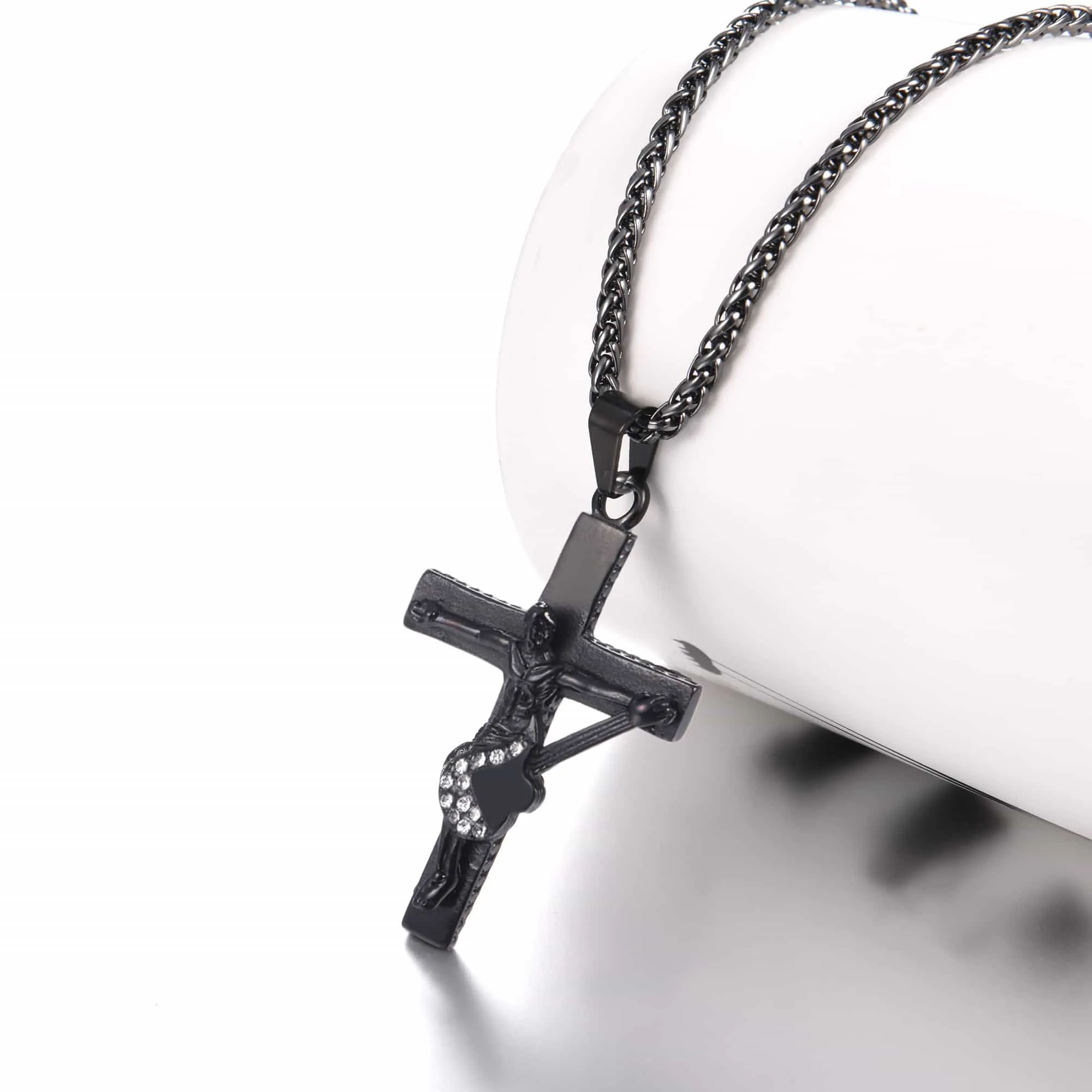 Guitar Jesus Cross Necklace Pendant for Men sold by FaithHeart product image thumbnail 4