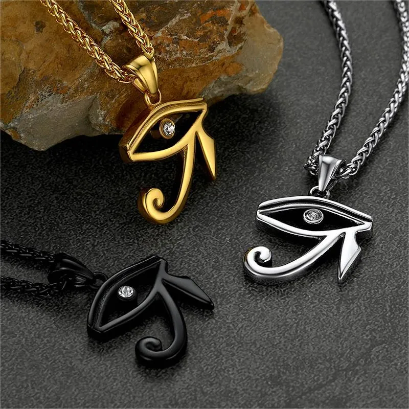 Egyptian Eye of Ra Pendant Necklace for Men sold by FaithHeart product image thumbnail 4