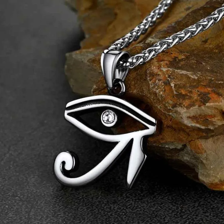 Egyptian Eye of Ra Pendant Necklace for Men sold by FaithHeart product image thumbnail 5