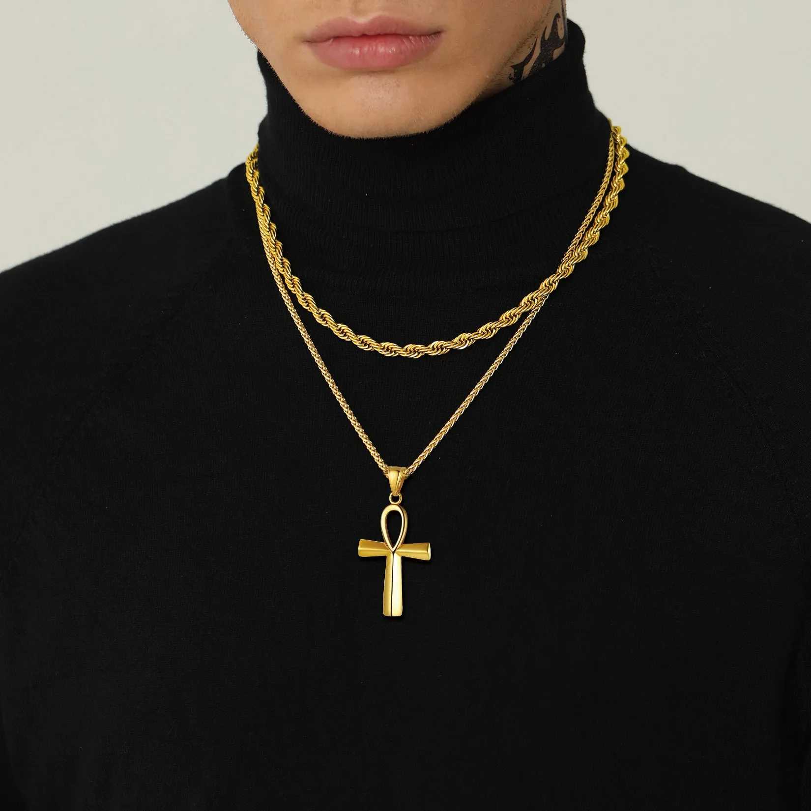 Egyptian Coptic Ankh Cross Necklace For Men Women sold by FaithHeart product image thumbnail 4