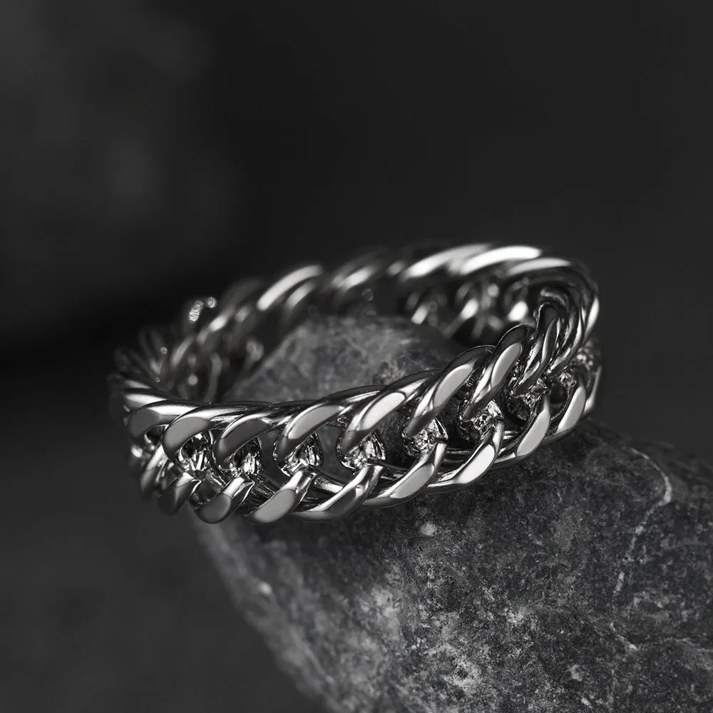 Fashion Cuban Chain Stainless Steel Ring for Men sold by FaithHeart product image thumbnail 4