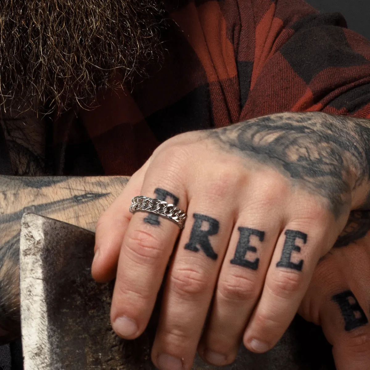 Fashion Cuban Chain Stainless Steel Ring for Men sold by FaithHeart product image thumbnail 2