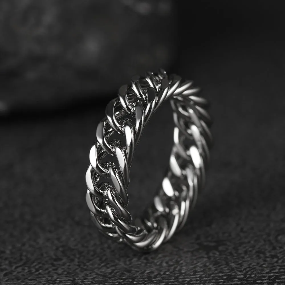 Fashion Cuban Chain Stainless Steel Ring for Men sold by FaithHeart product image thumbnail 5
